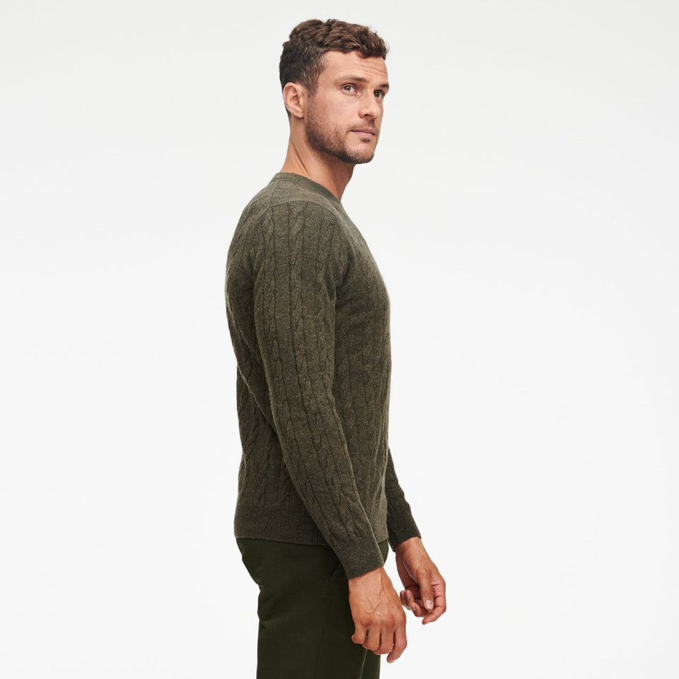 Cable Knit Crewneck Sweater