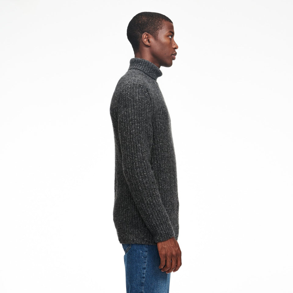 Marled Cashmere Turtleneck Sweater