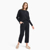 Café Cotton Cashmere Cropped Sweatpant Black