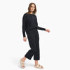 Café Cotton Cashmere Cropped Sweatpant Black