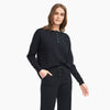 Café Cotton Cashmere Henley Black