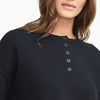 Café Cotton Cashmere Henley Black