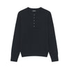 Café Cotton Cashmere Henley Black