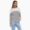 Cashmere Striped Crewneck