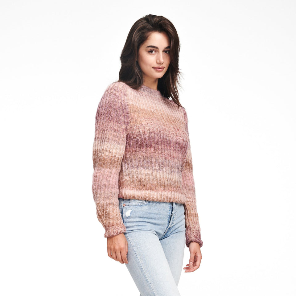 Alpaca-Blend Space Dye Crewneck Sweater