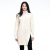Wool Cashmere Cable Knit Turtleneck Tunic