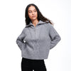 Wool Cashmere Cable Knit Quarter Zip Sweater