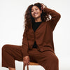Cashmere Boyfriend Cardigan Walnut Brown