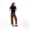 Cashmere Cropped Pant Walnut Brown