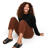 Cashmere Cropped Pant Walnut Brown