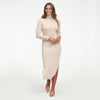 Cashmere Turtleneck Dress with Slits