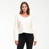 Cashmere Wide Sleeve V-Neck Sweater