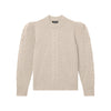 Structured Shoulder Cable Knit Sweater