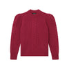 Structured Shoulder Cable Knit Sweater