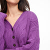 Cropped Cable Knit Cardigan