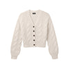 Cropped Cable Knit Cardigan