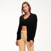 Cashmere Cropped Tank Top Black