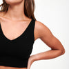 Cashmere Cropped Tank Top Black