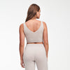 Cashmere Cropped Tank Top Pale Gray