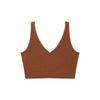 Cashmere Cropped Tank Top Walnut Brown
