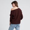 Cashmere Boatneck Sweater Plum