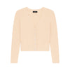 Cashmere Ribbed Cropped Cardigan